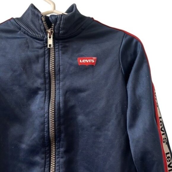 Vintage Levi's Boy's 3T Navy Full Zip Spellout Jacket - Picture 4 of 11